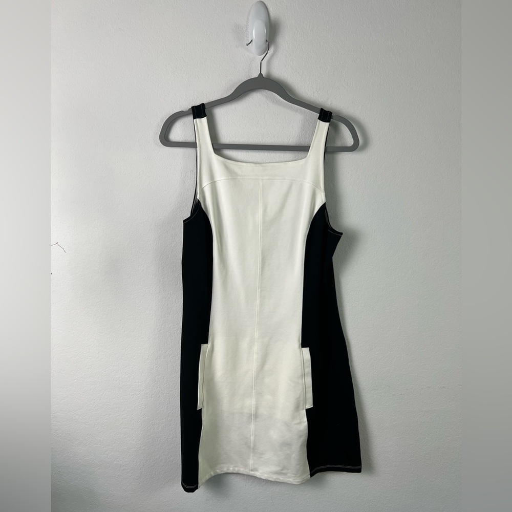 Maeve by Anthropologie Black & White Color Block Tank Summer Fall Office Dress